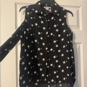 Moral Fiber Black Starry off the shoulder Blouse
